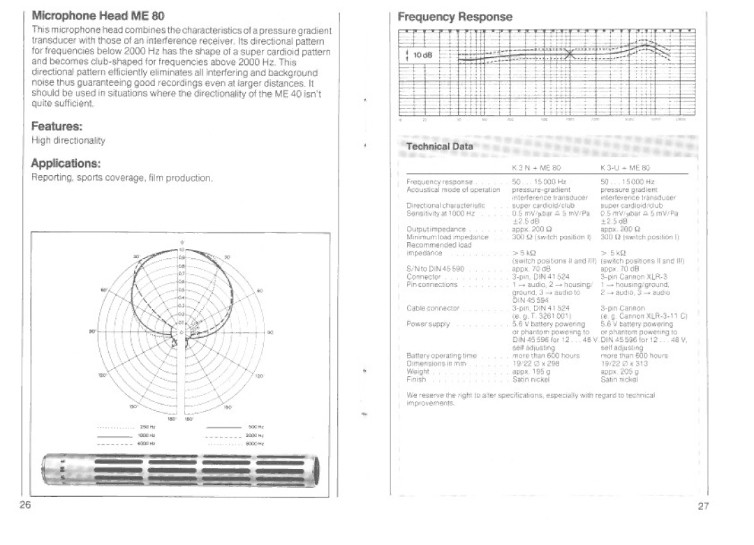 Sennheiser K3N manual 