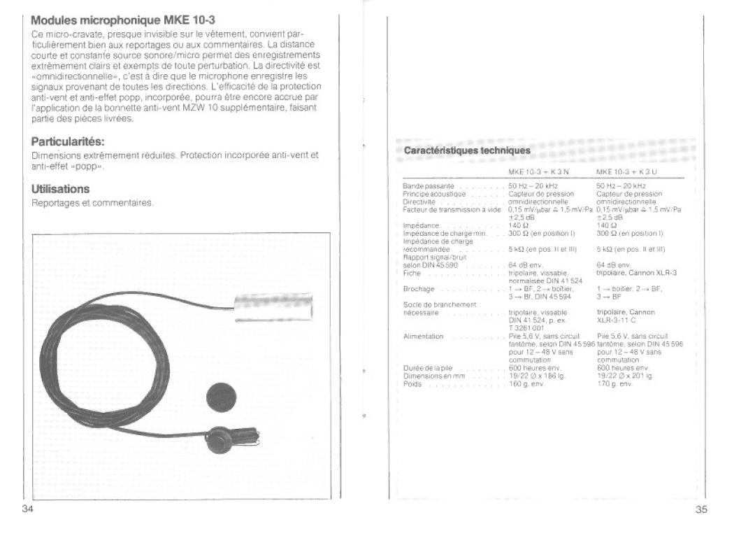 Sennheiser K3N manual 