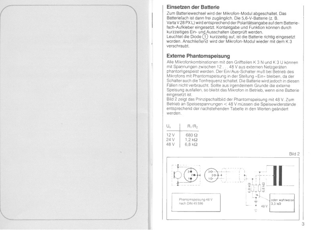 Sennheiser K3N manual 