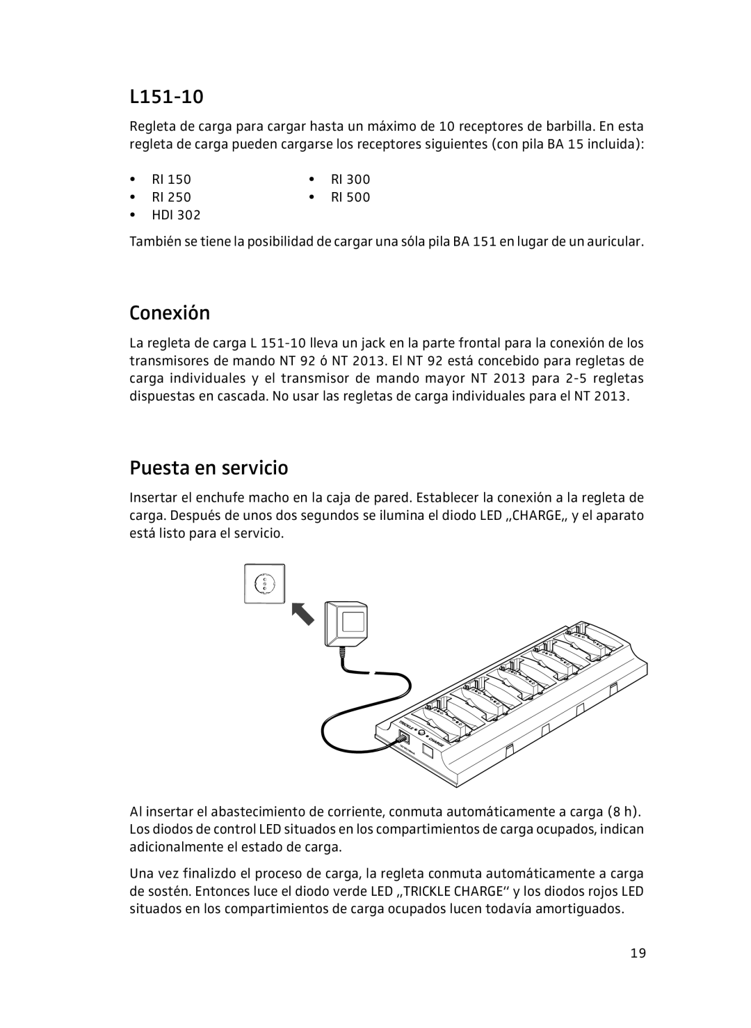 Sennheiser L151-10 manual Conexión, Puesta en servicio 