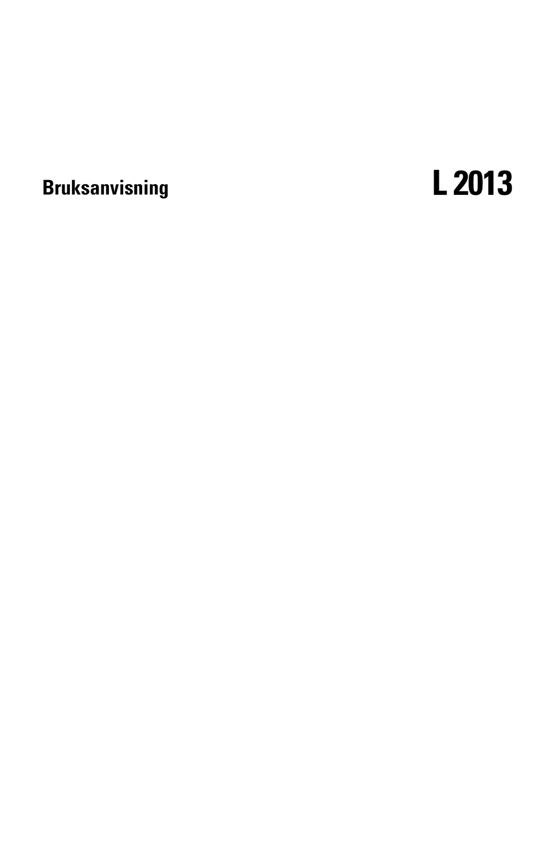 Sennheiser l2013 manual Bruksanvisning 