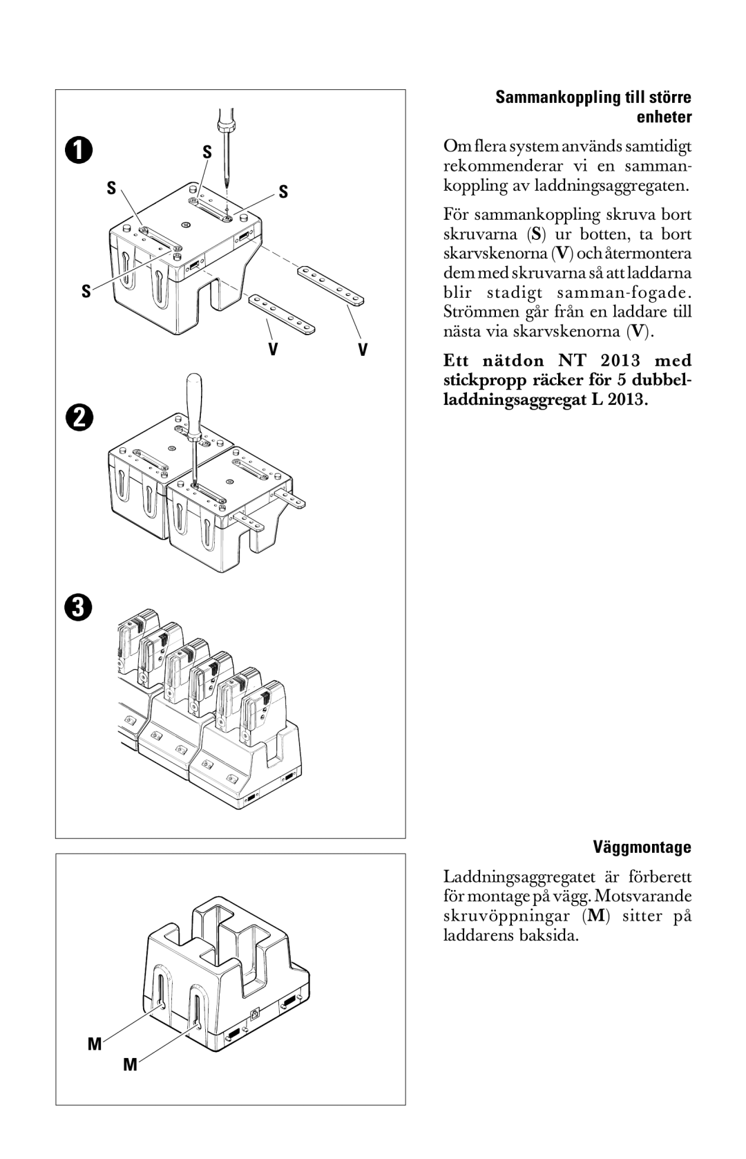 Sennheiser l2013 manual Väggmontage 