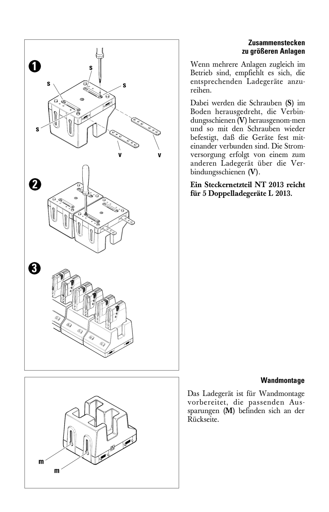 Sennheiser l2013 manual Wandmontage 