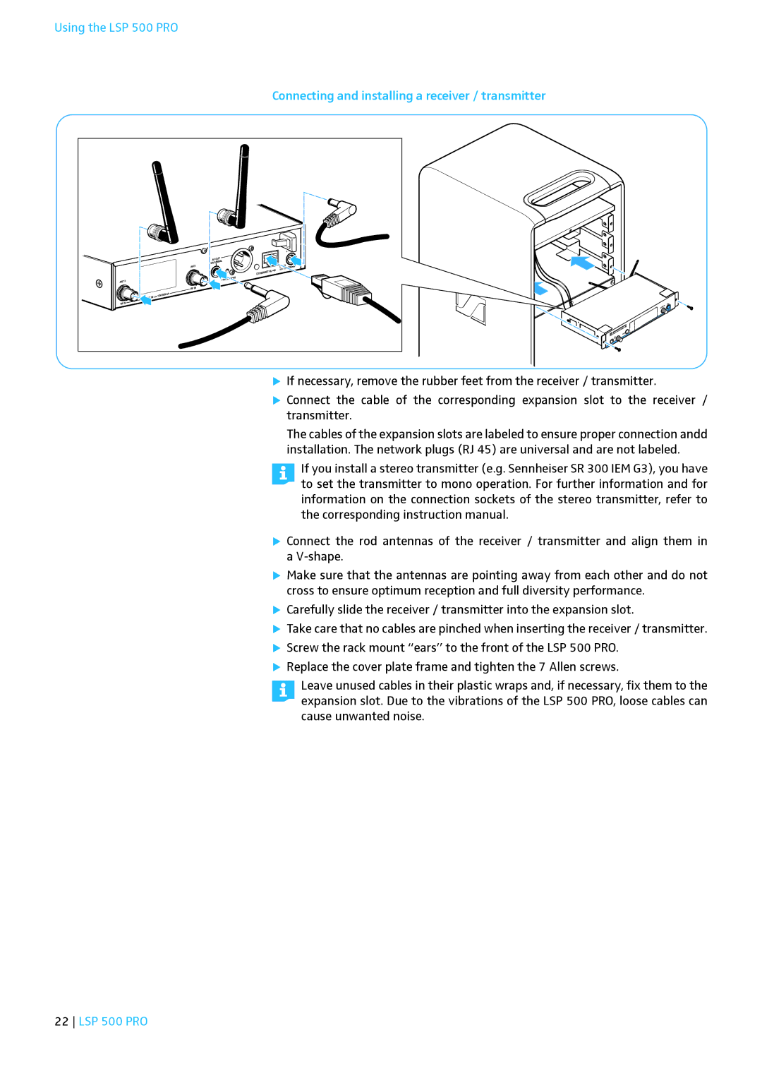 Sennheiser LSP 500 PRO instruction manual 