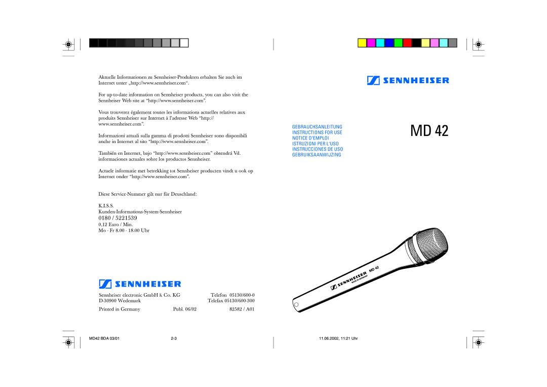 Sennheiser MD 42 manual 0180 