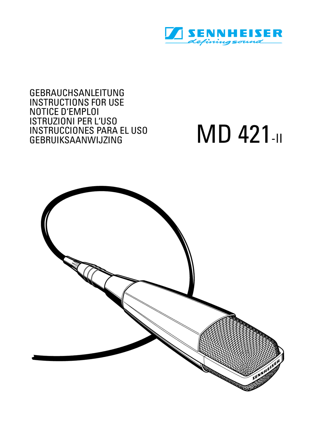 Sennheiser MD 421 II manual 