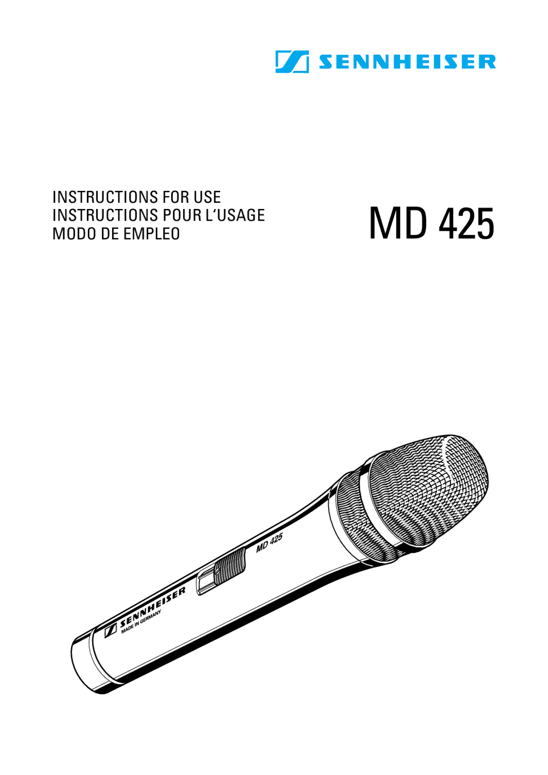 Sennheiser MD 425 manual 