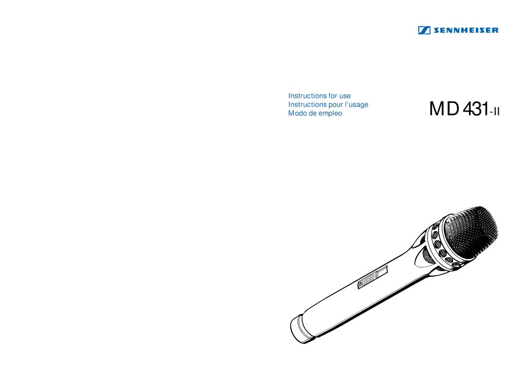 Sennheiser MD 431 II manual 