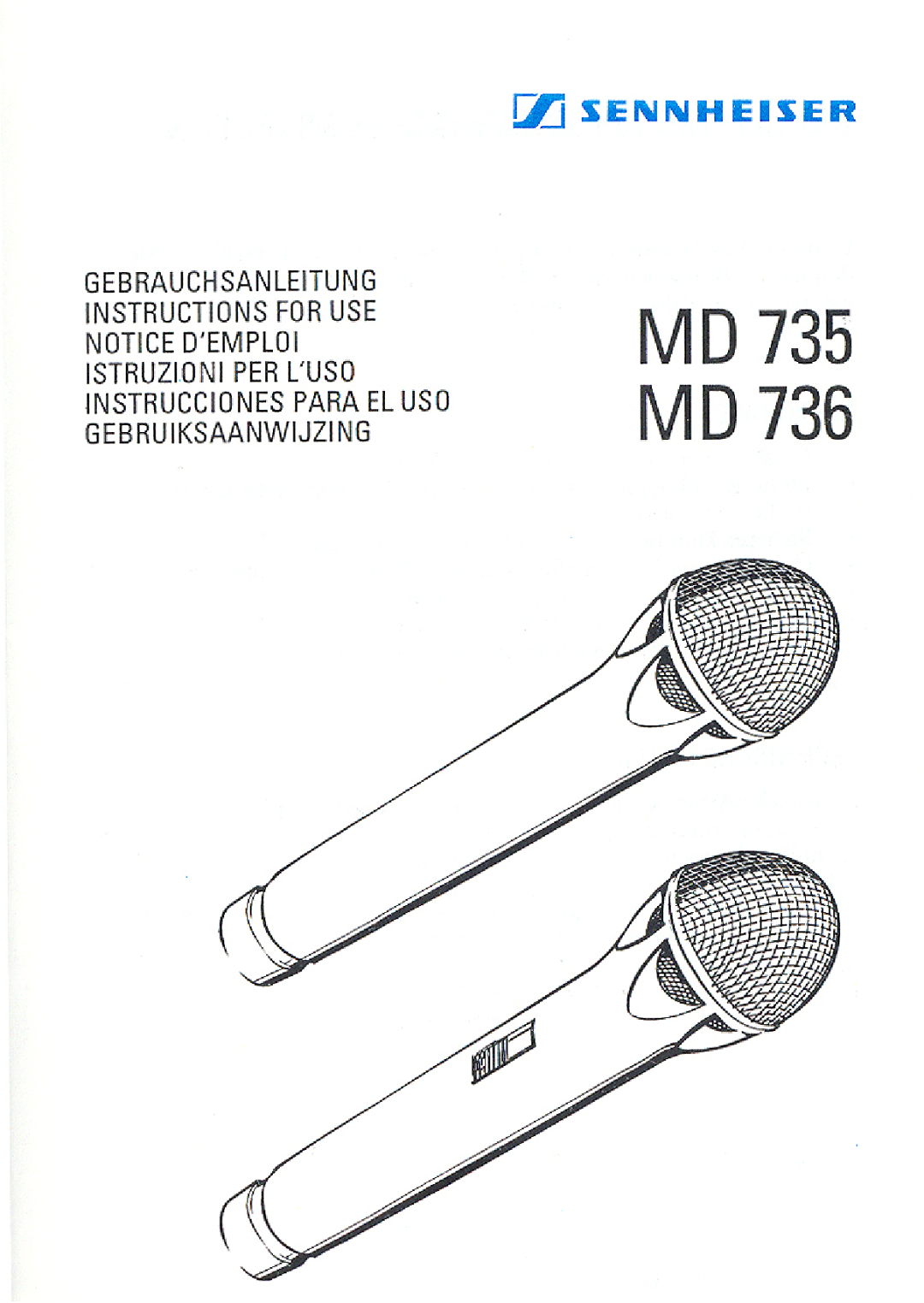 Sennheiser MD 735 manual 