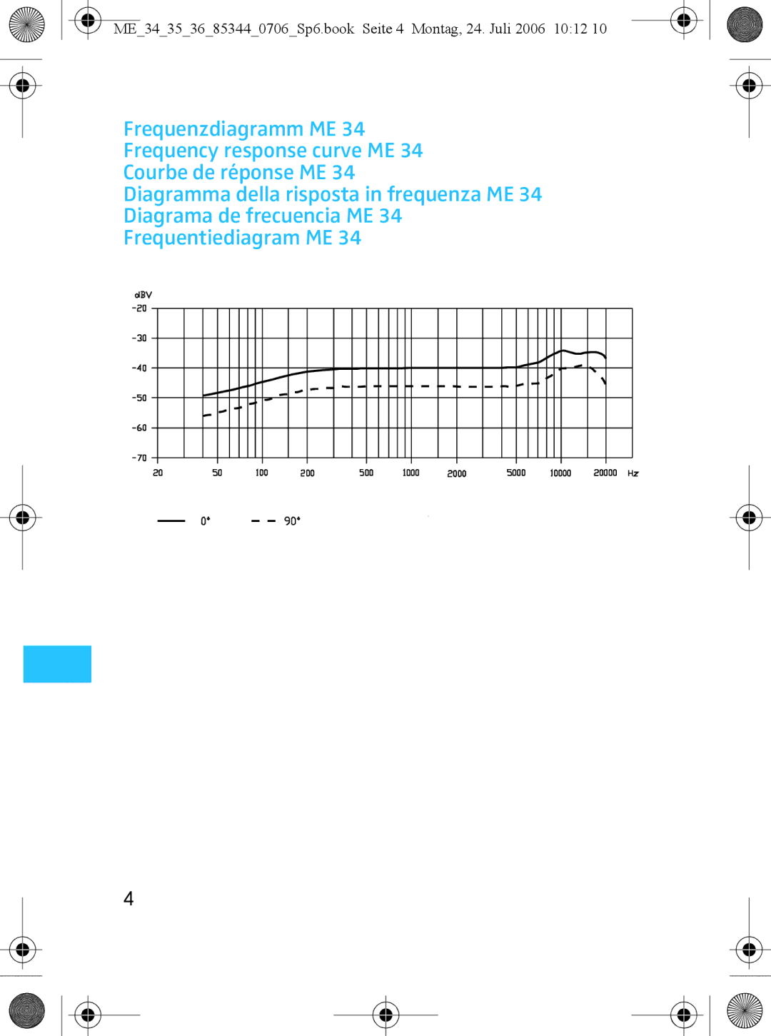 Sennheiser ME 36, ME 35 instruction manual ME343536853440706Sp6.book Seite 4 Montag, 24. Juli 2006 1012 