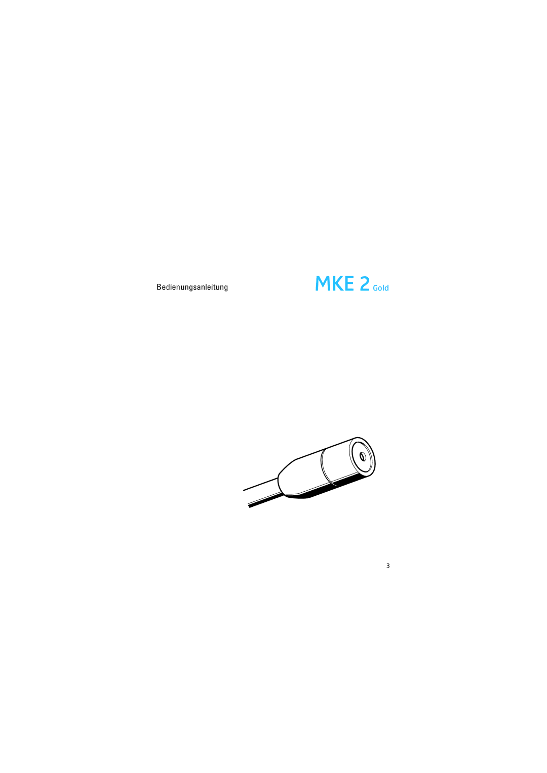 Sennheiser MKE 2 Gold manual 