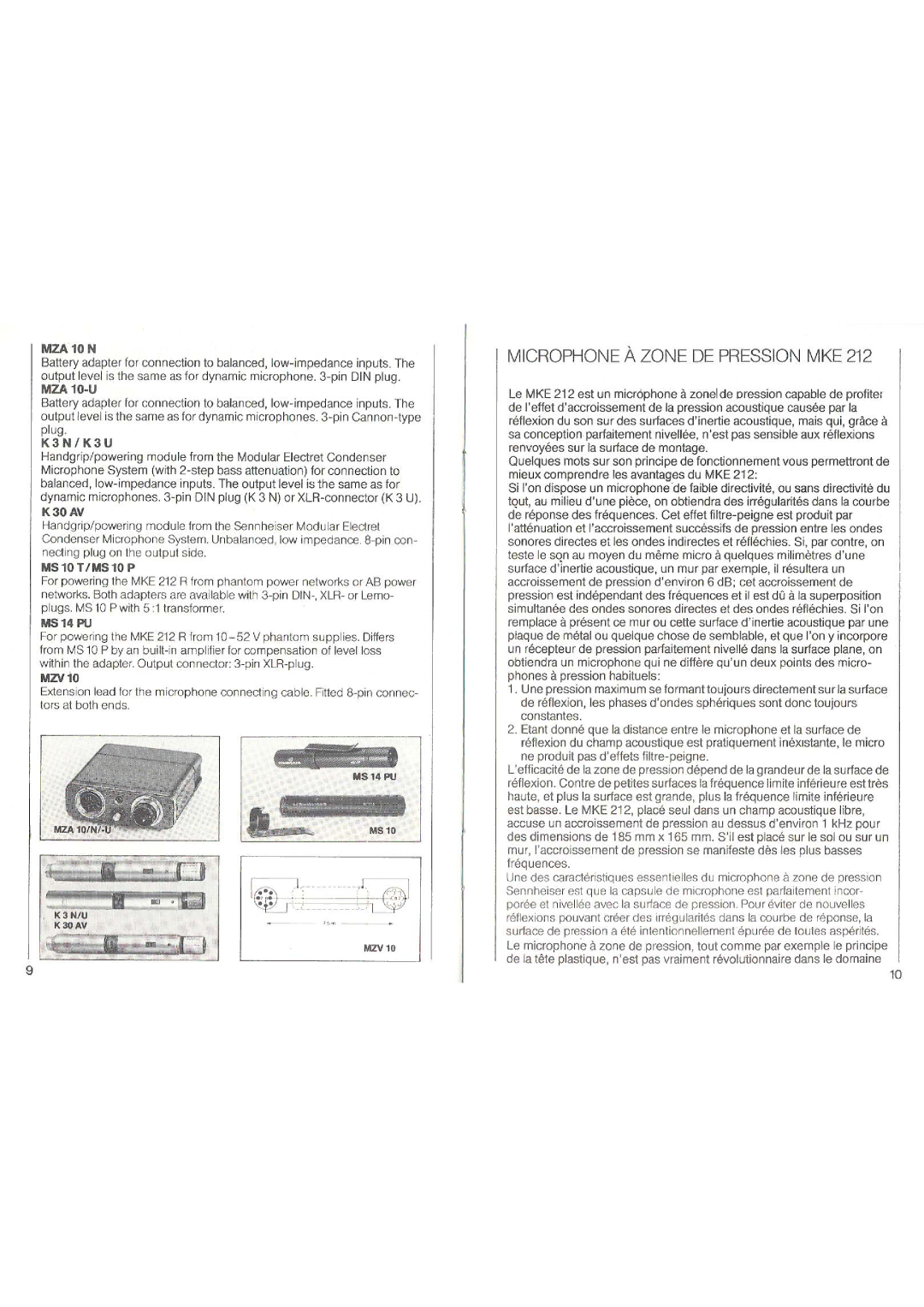 Sennheiser MKE 212 manual 