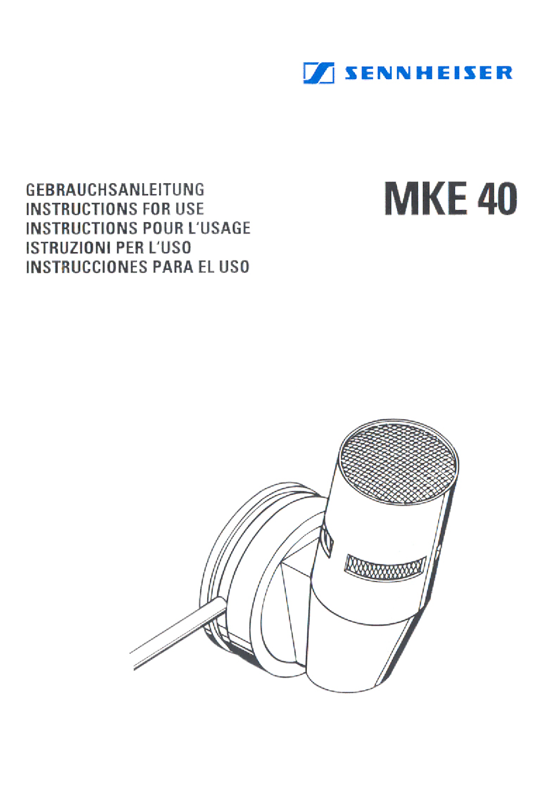 Sennheiser MKE 40 manual 