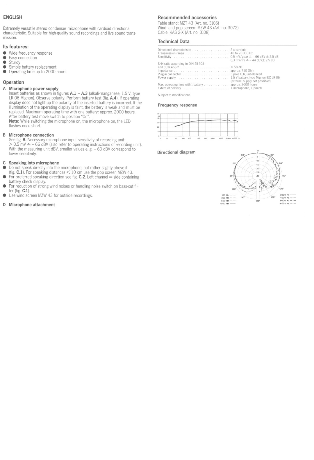 Sennheiser MKE 66 manual 