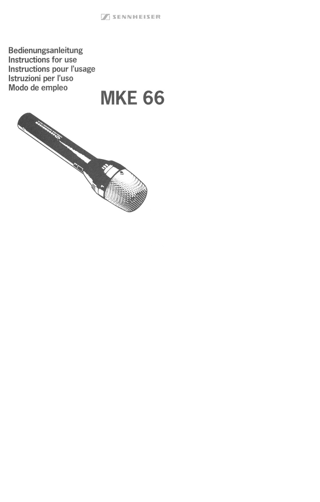 Sennheiser MKE 66 manual 