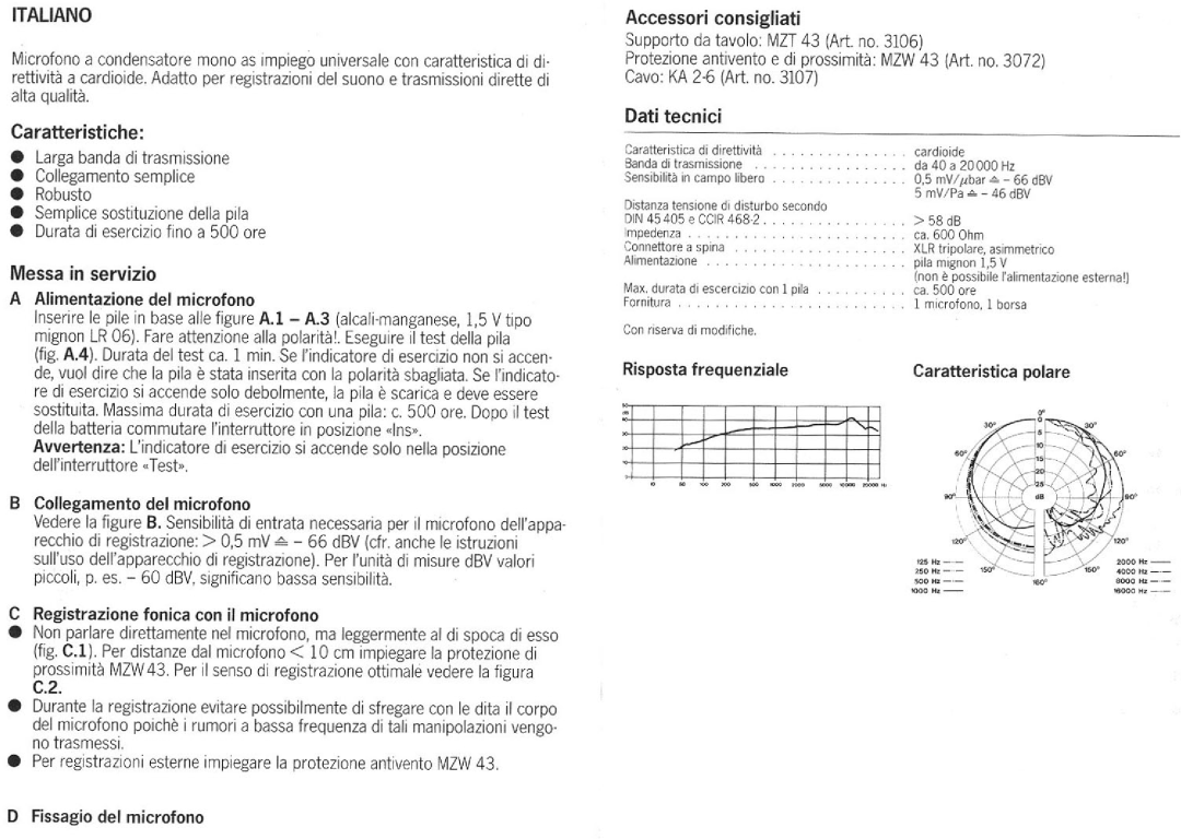 Sennheiser MKE46 manual 