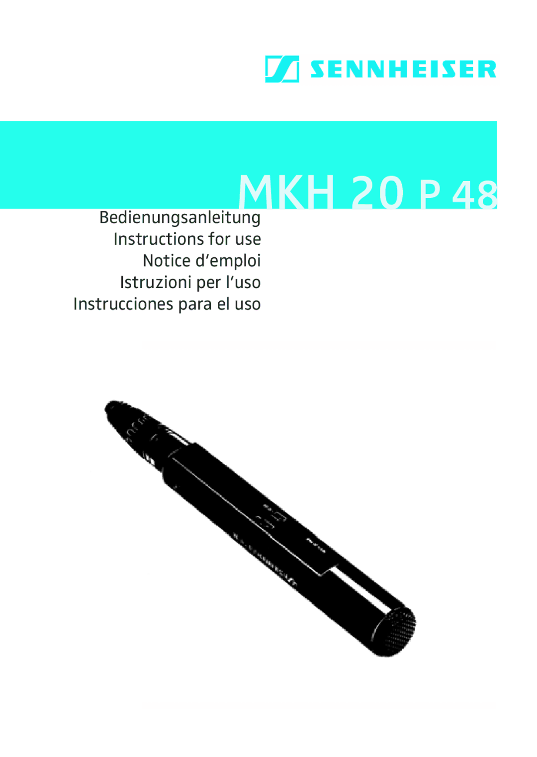 Sennheiser MKH 20 P 48 manual 