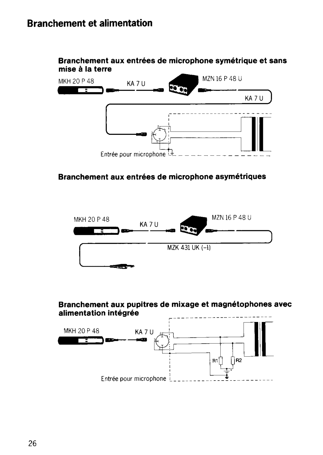 Sennheiser MKH 20 P 48 manual 