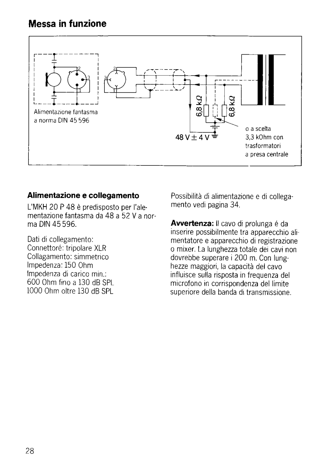 Sennheiser MKH 20 P 48 manual 