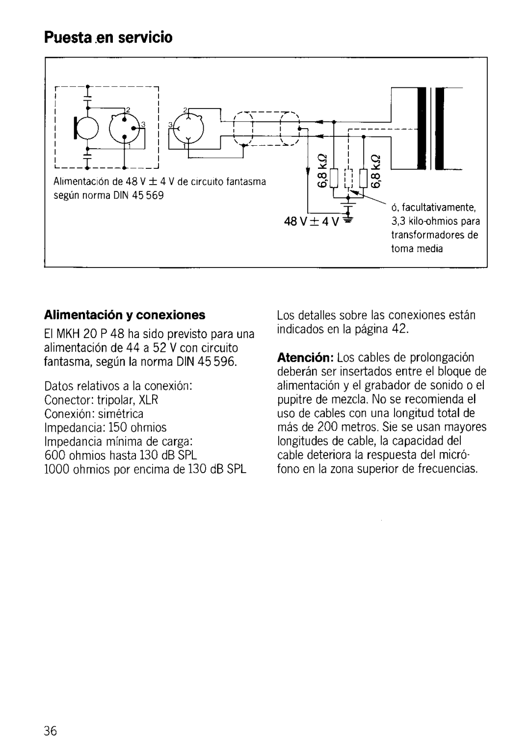 Sennheiser MKH 20 P 48 manual 