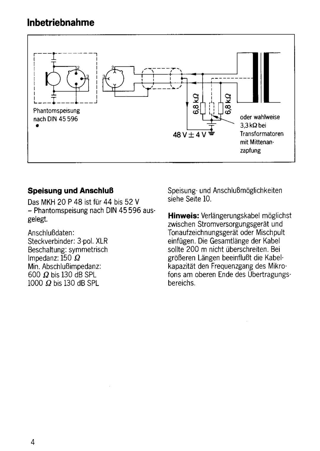 Sennheiser MKH 20 P 48 manual 