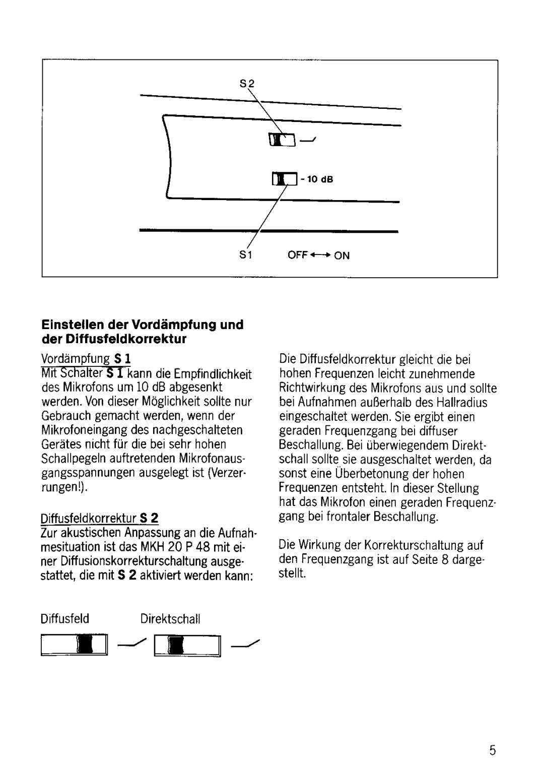 Sennheiser MKH 20 P 48 manual 