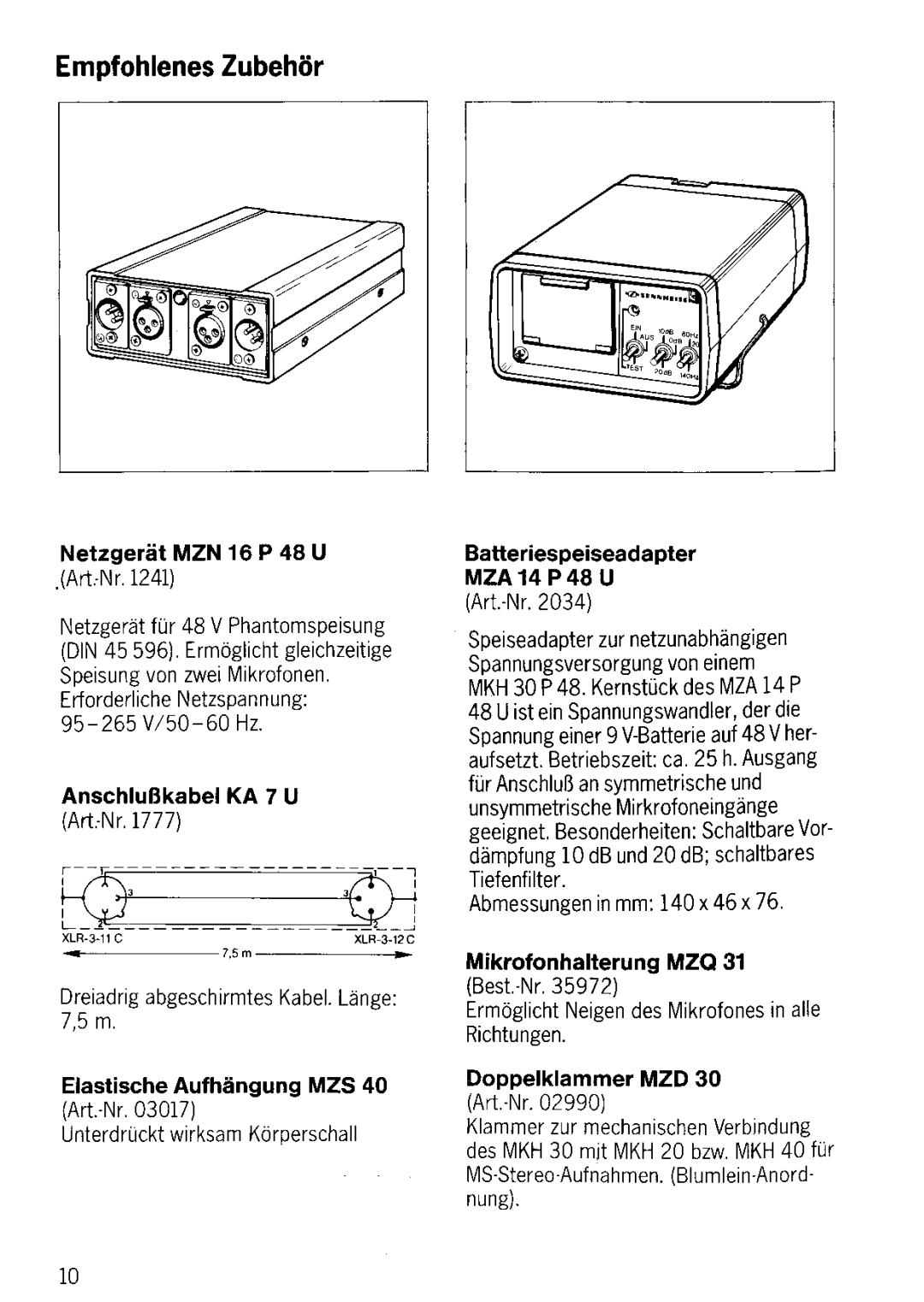 Sennheiser MKH 30-P48 manual 