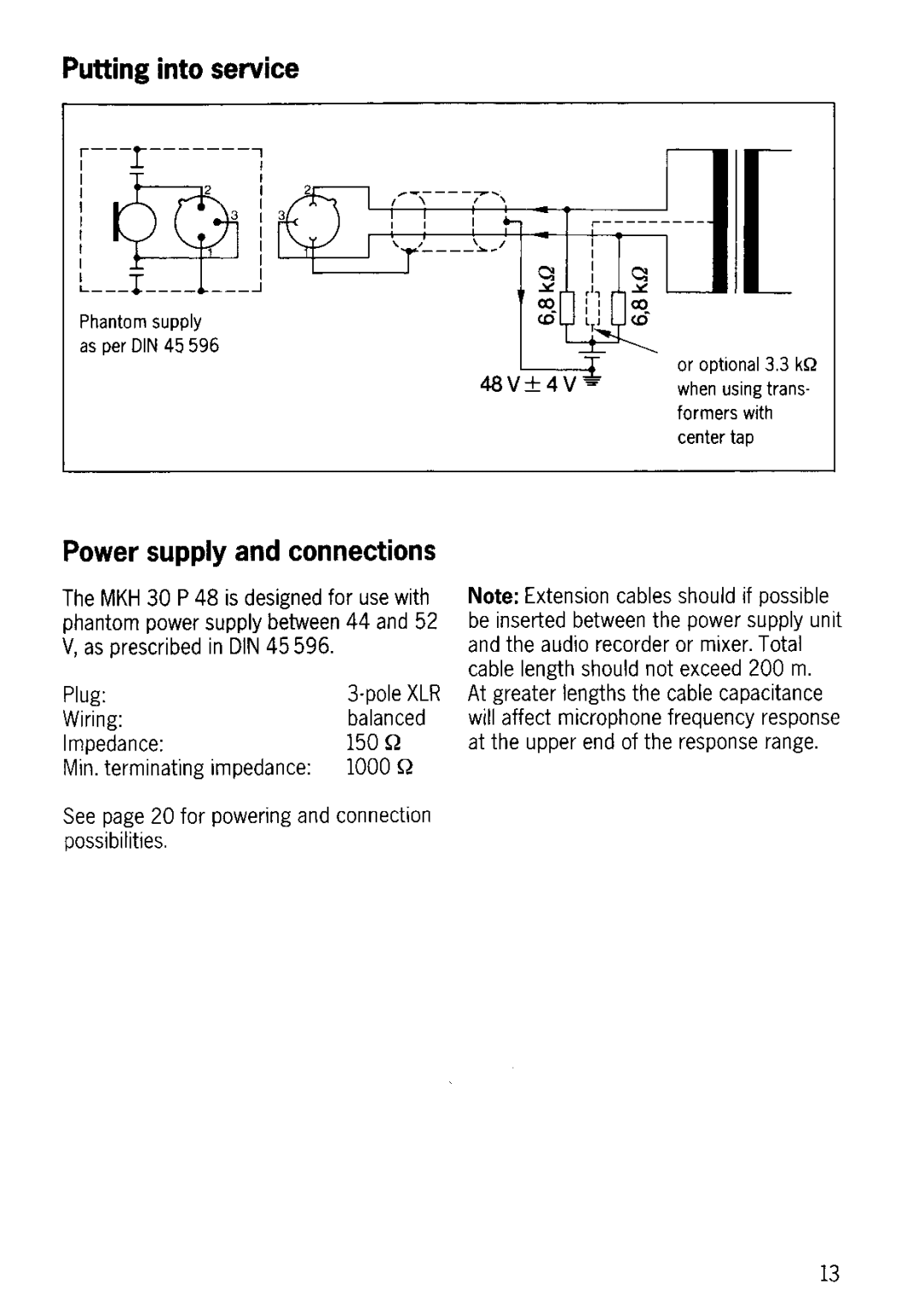 Sennheiser MKH 30-P48 manual 