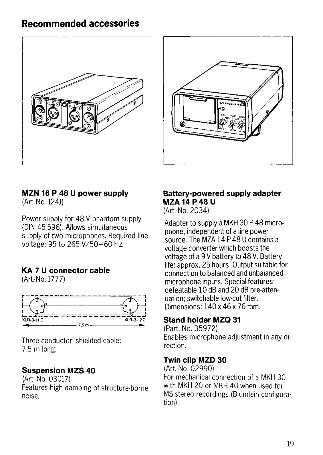 Sennheiser MKH 30-P48 manual 