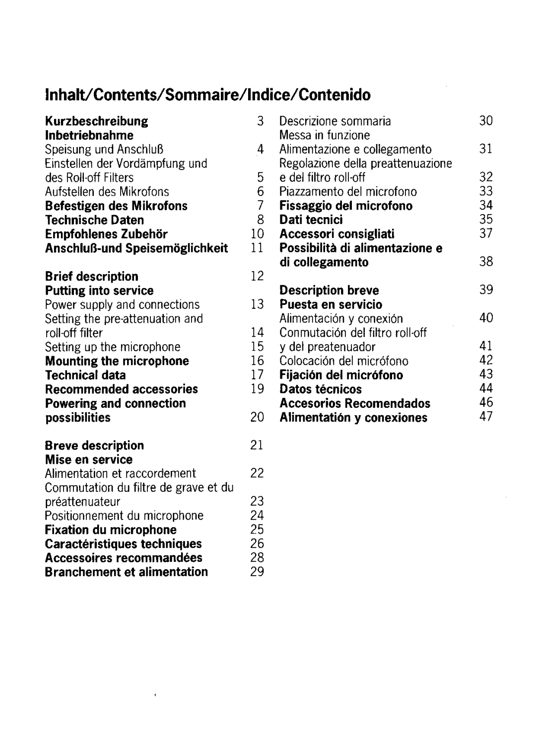 Sennheiser MKH 30-P48 manual 