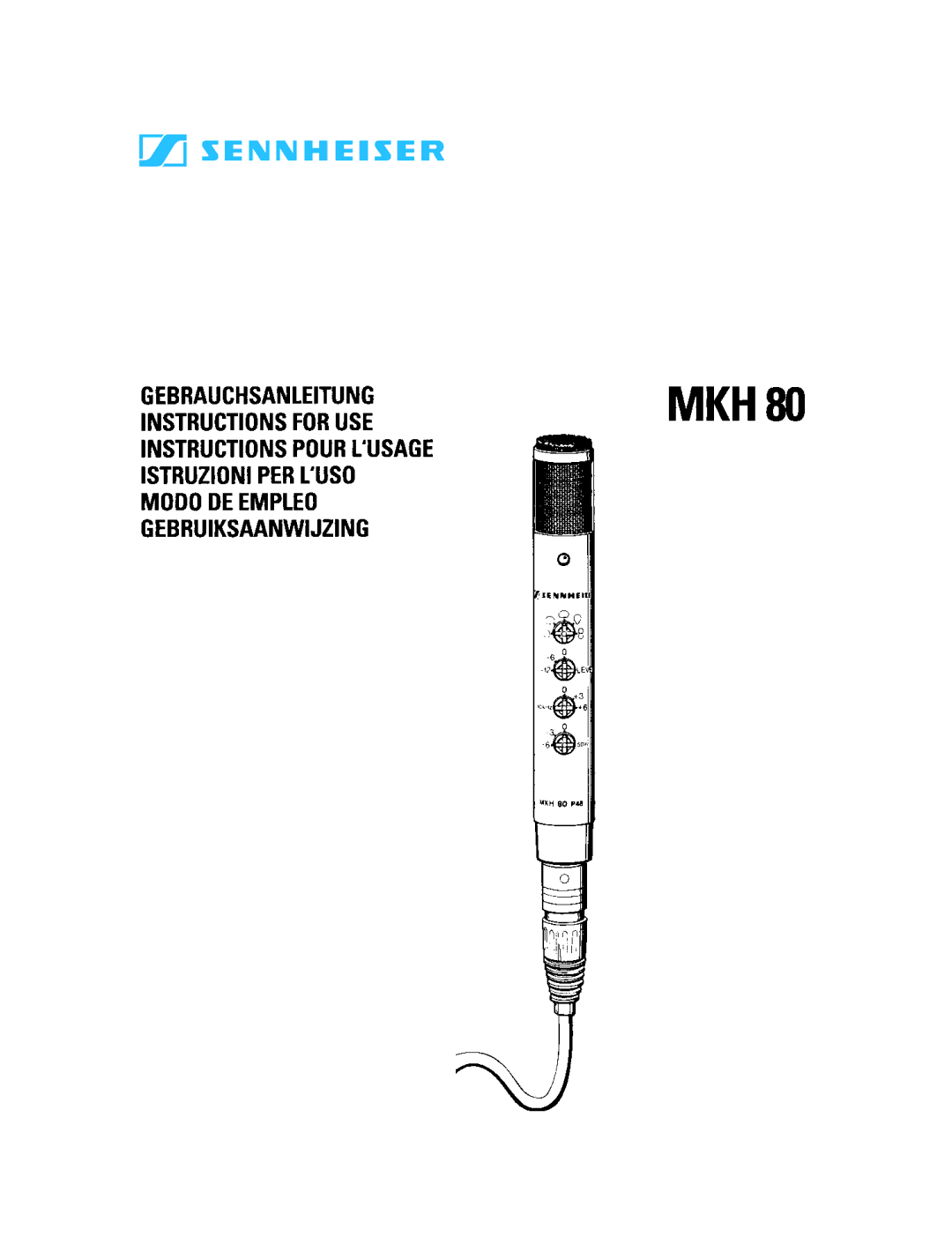 Sennheiser MKH 80 manual 