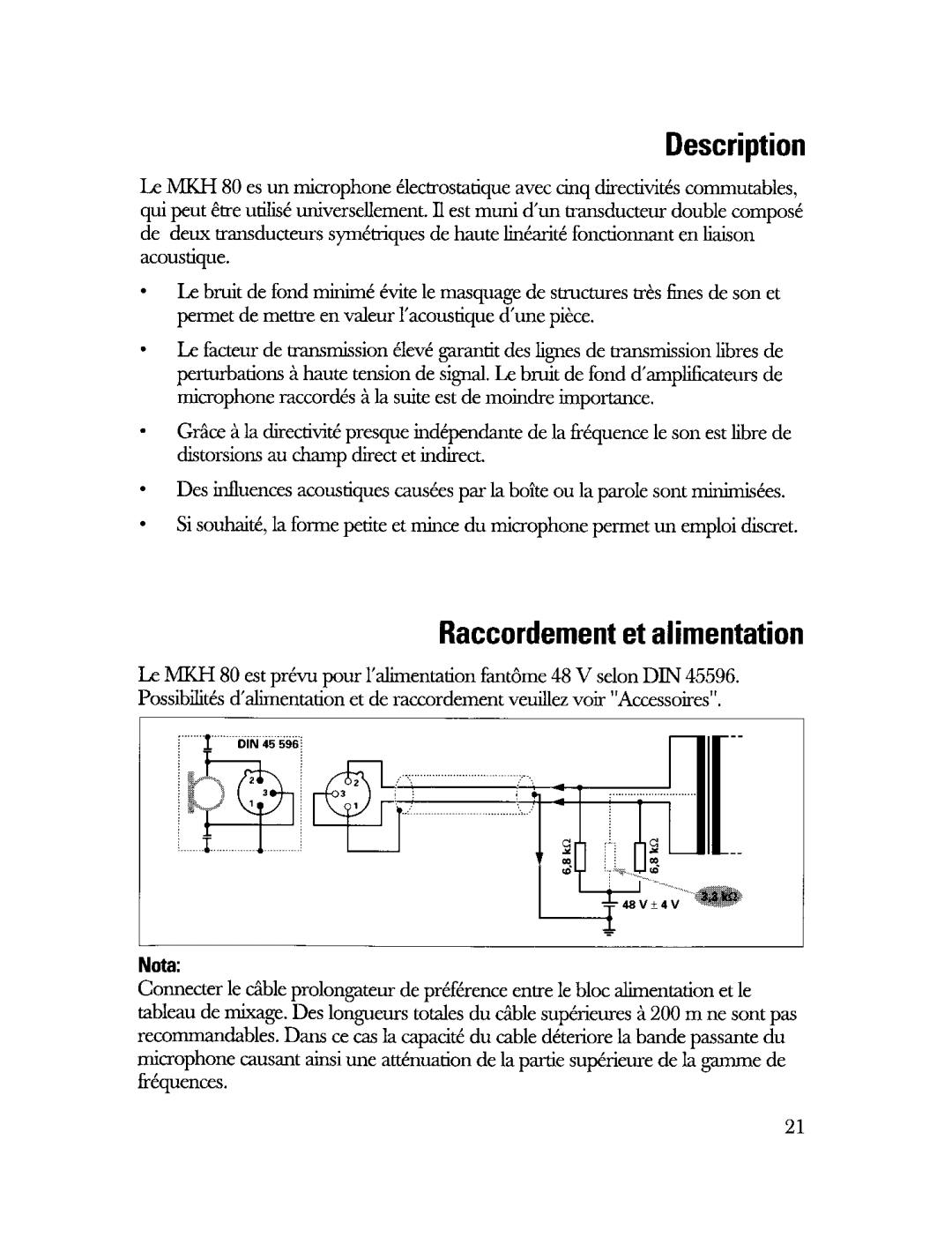 Sennheiser MKH 80 manual 