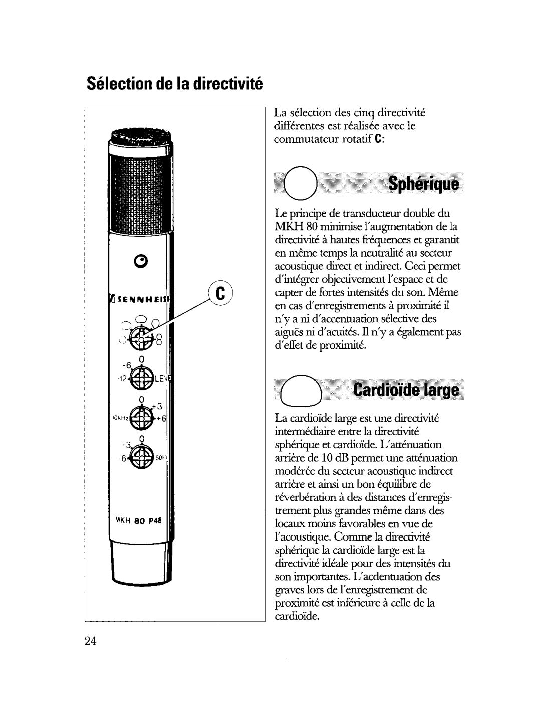 Sennheiser MKH 80 manual 