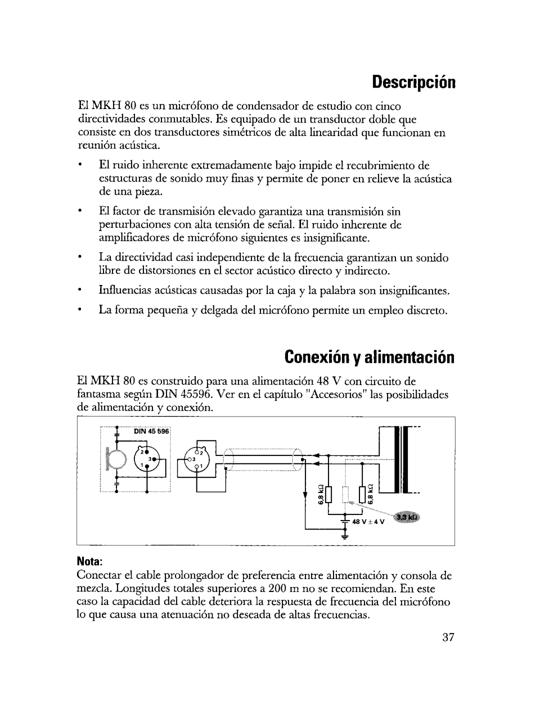 Sennheiser MKH 80 manual 