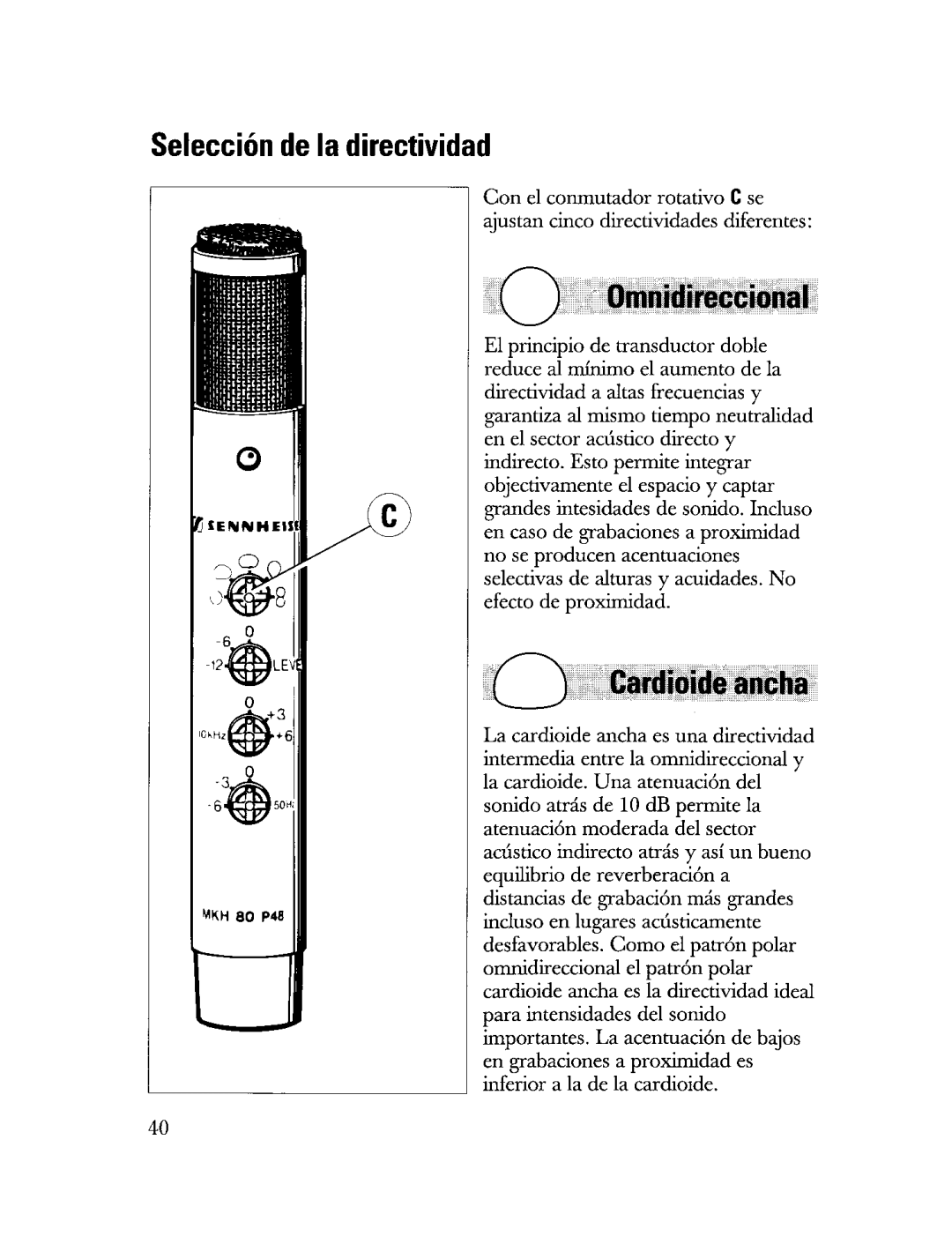 Sennheiser MKH 80 manual 