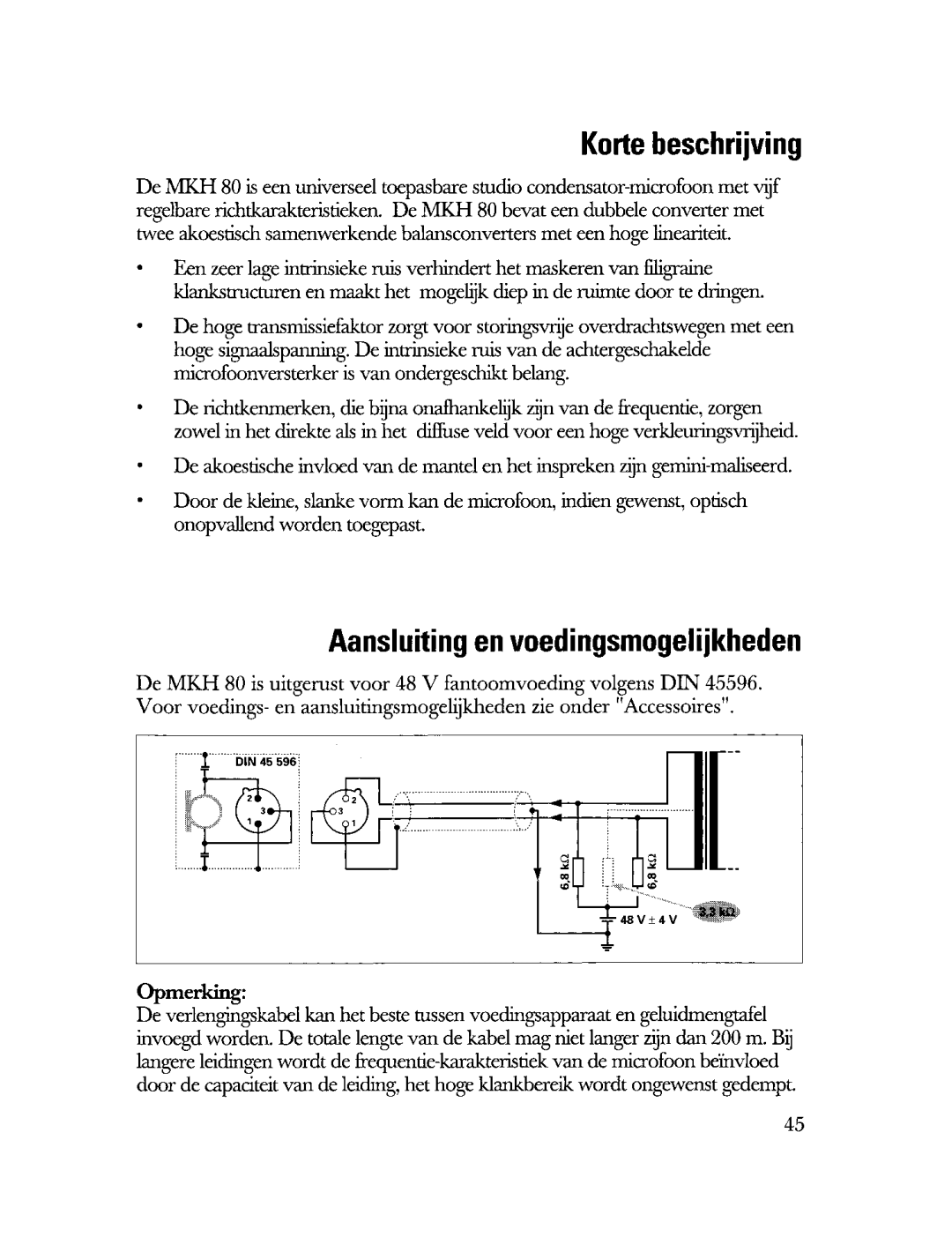 Sennheiser MKH 80 manual 