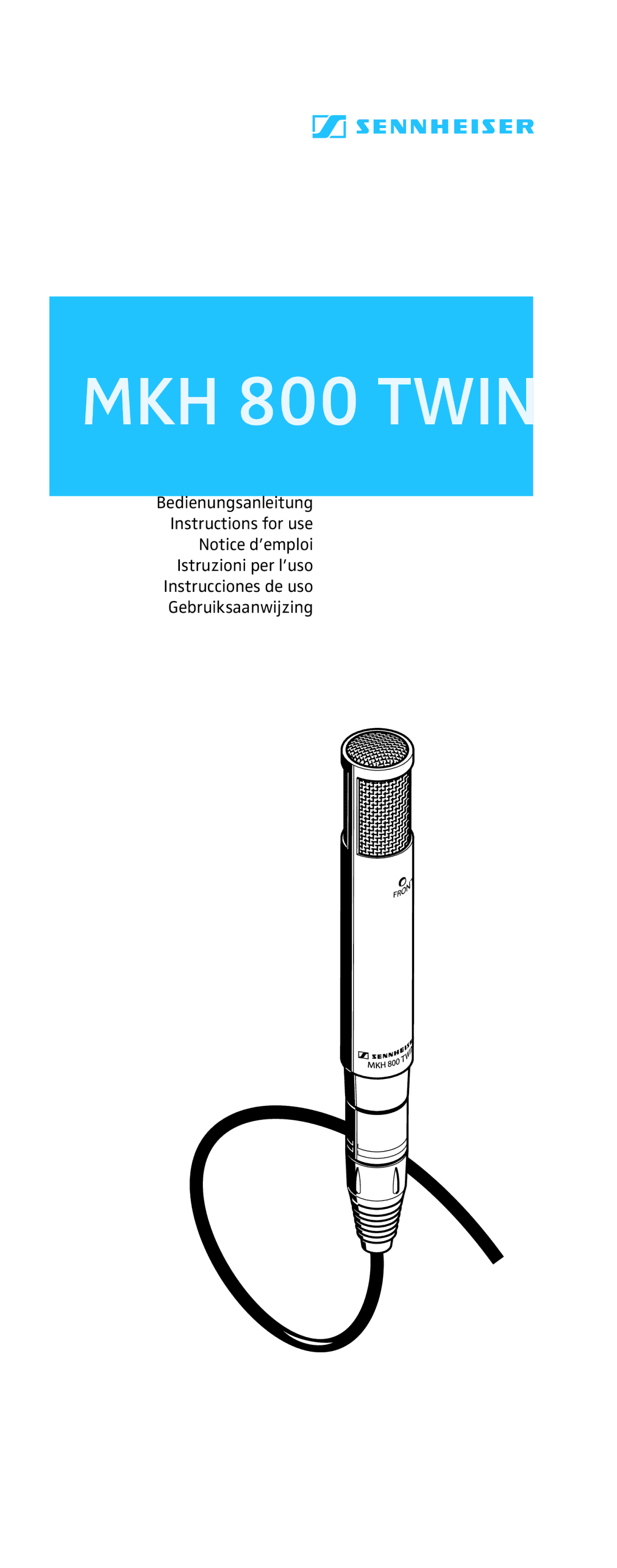 Sennheiser MKH 800 Twin manual 