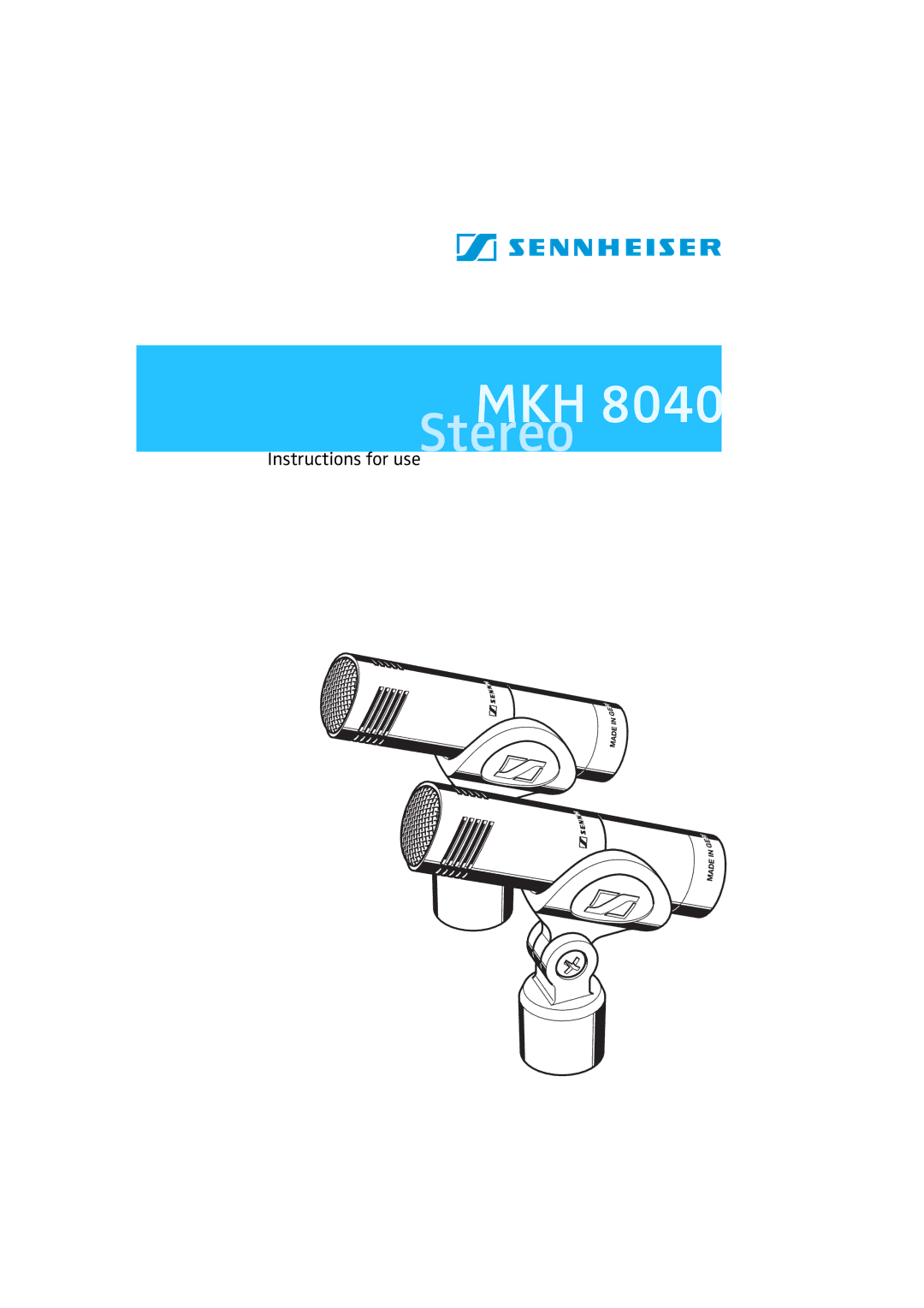 Sennheiser MKH 8000 manual Mkh 