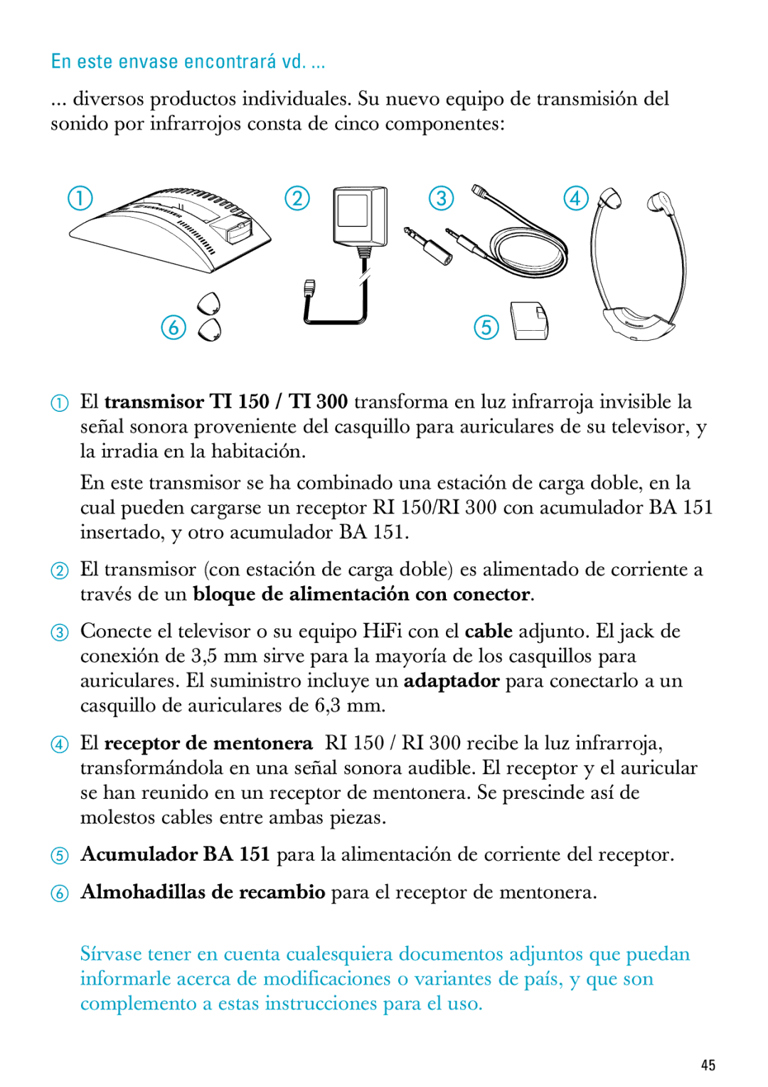 Sennheiser PC 150, MX300 manual En este envase encontrará vd 