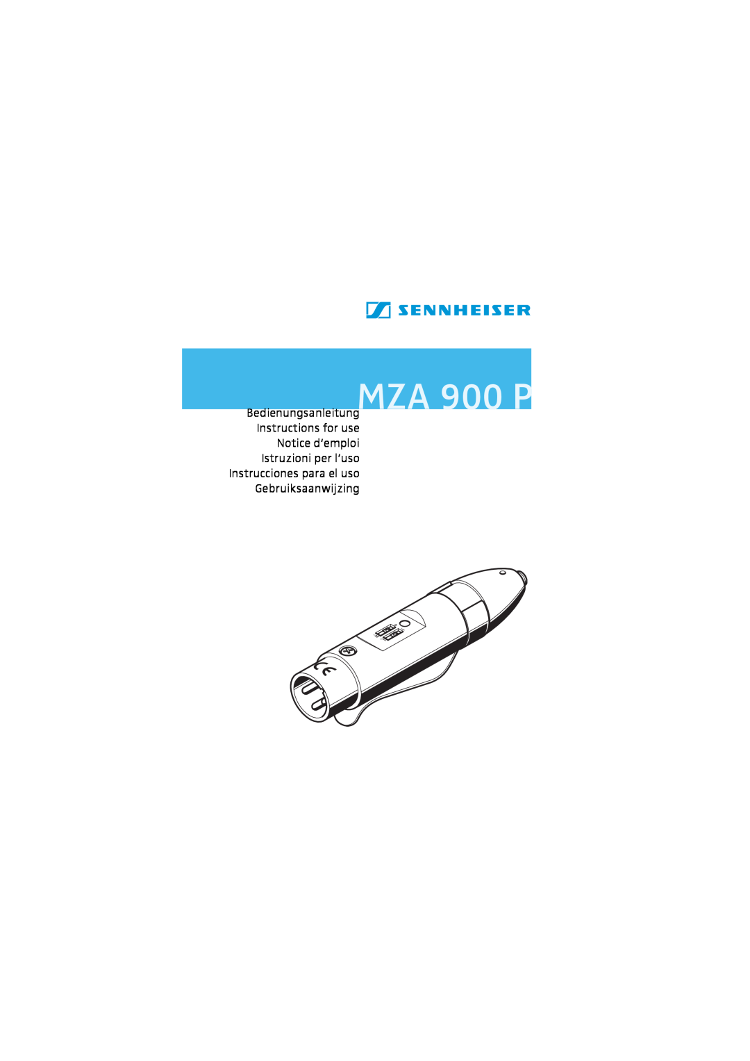 Sennheiser manual BedienungsanleitungMZA 900 P Instructions for use 