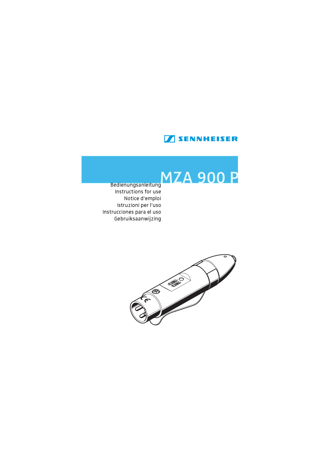 Sennheiser manual BedienungsanleitungMZA 900 P Instructions for use 