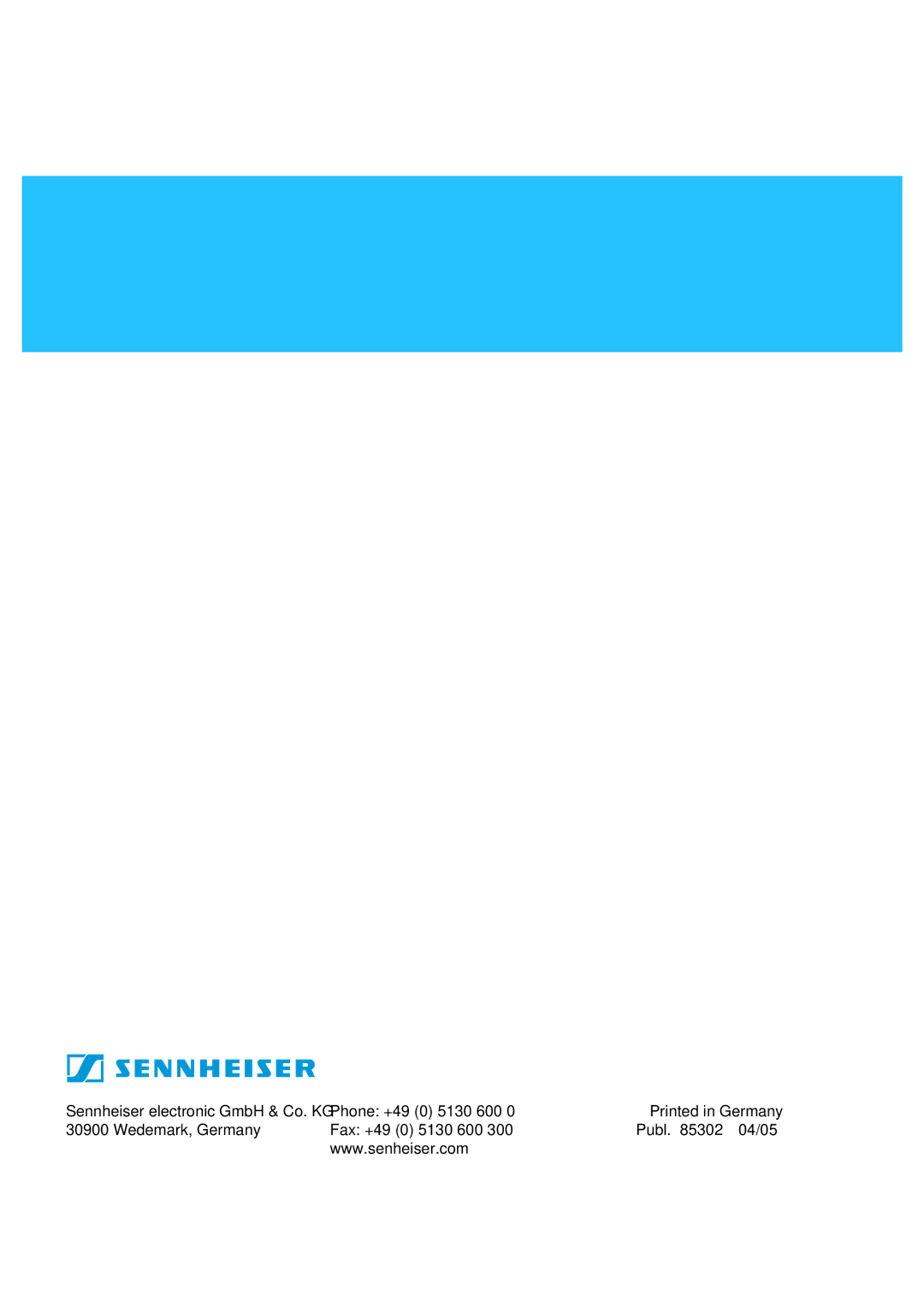 Sennheiser qp 3041 instruction manual 