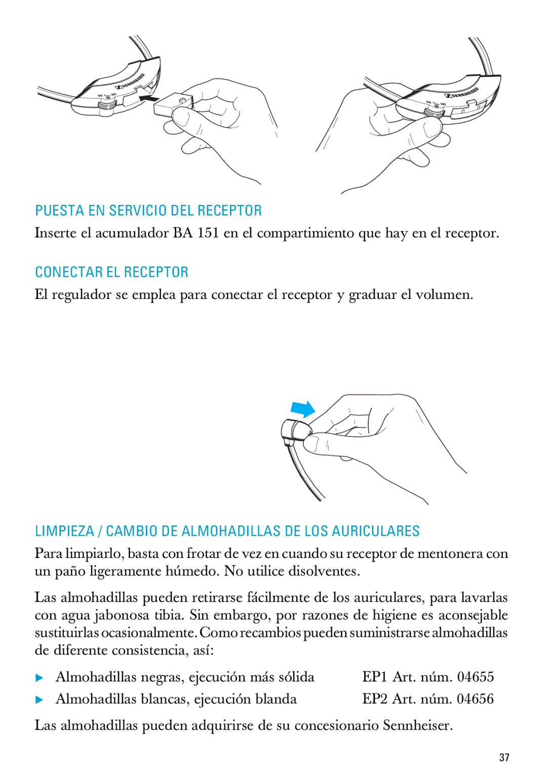 Sennheiser RI 300 manual Puesta EN Servicio DEL Receptor, Conectar EL Receptor 