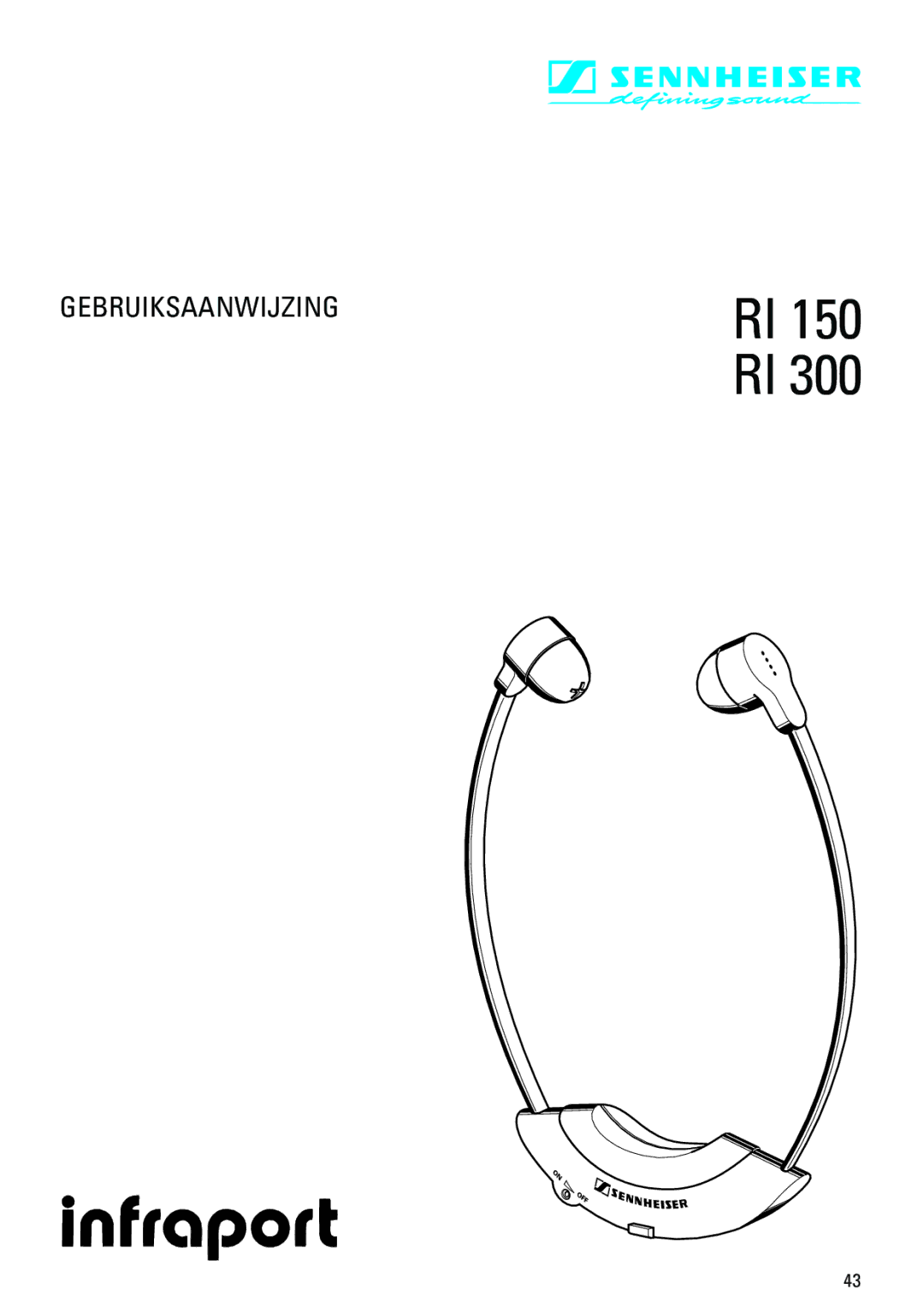 Sennheiser RI 300 manual Gebruiksaanwijzing 