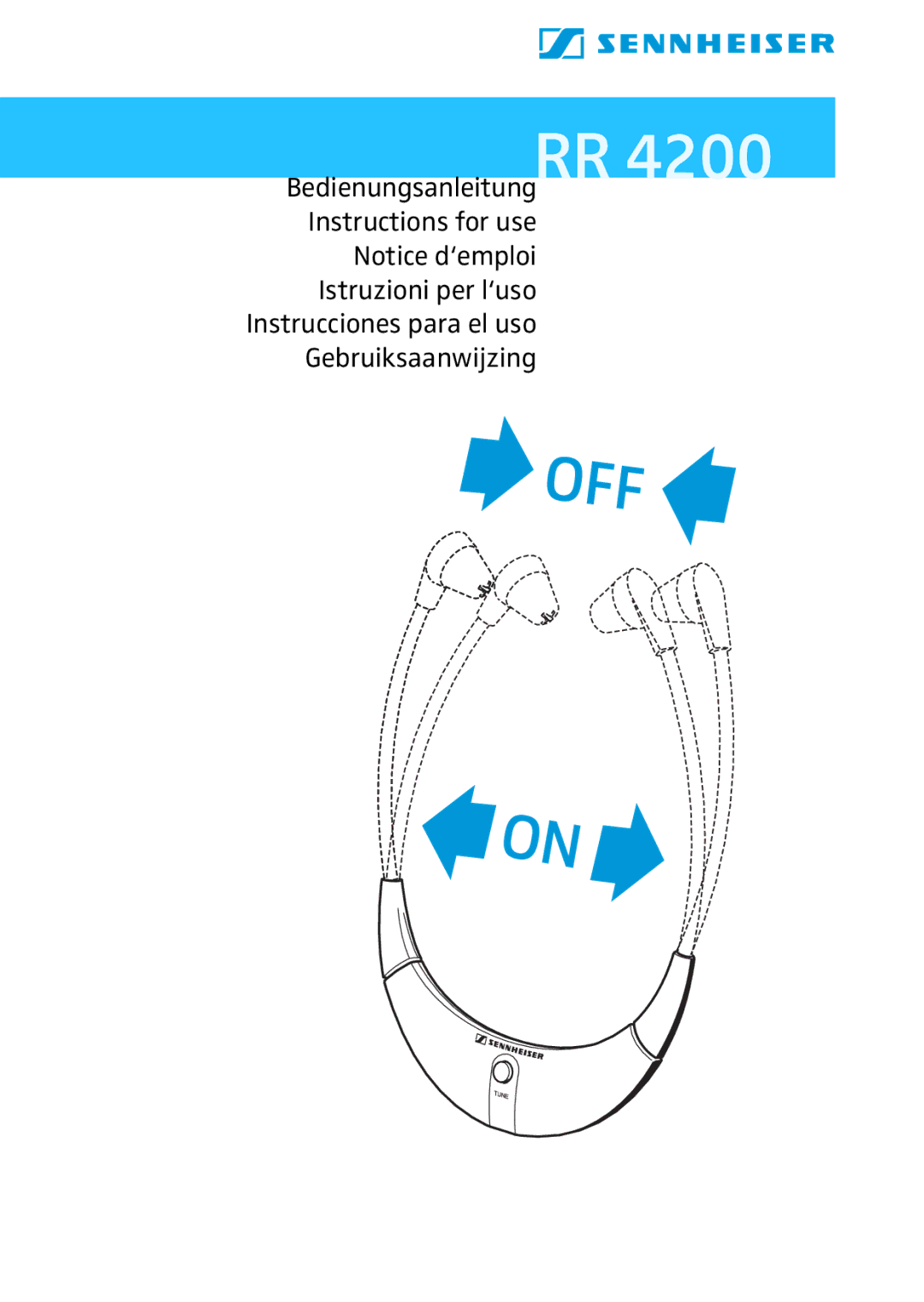 Sennheiser RR4200 manual Off, BedienungsanleitungRR 4200 Instructions for use 