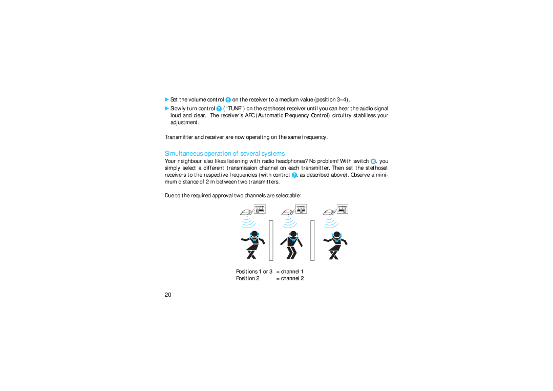 Sennheiser RS 2400 manual Simultaneous operation of several systems 