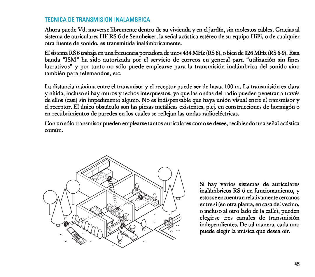 Sennheiser RS 6 manual Tecnica De Transmision Inalambrica 