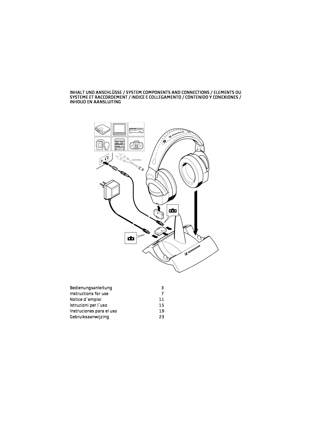 Sennheiser RS 65 manual Bedienungsanleitung 