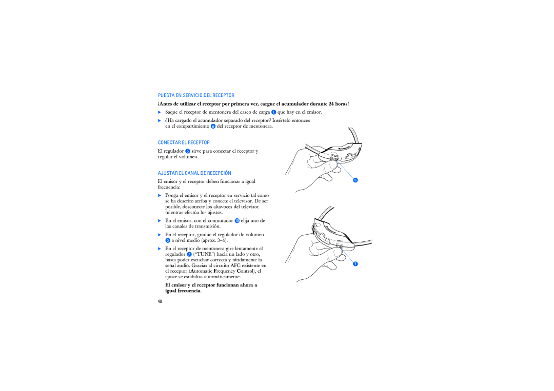 Sennheiser RS2400 instruction manual Puesta EN Servicio DEL Receptor, Conectar EL Receptor, Ajustar EL Canal DE Recepción 