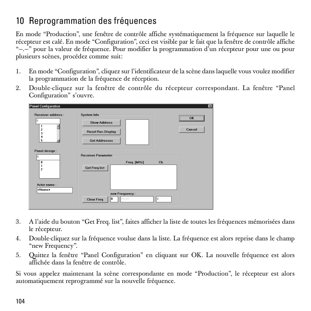 Sennheiser S-MCD 3000 HP manual Reprogrammation des fréquences 